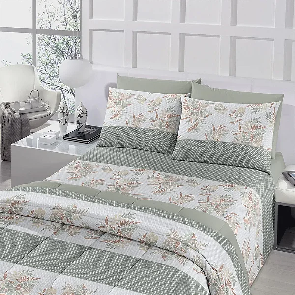 Jogo de Cama Coteminas Queen Royal Pampulha Verde